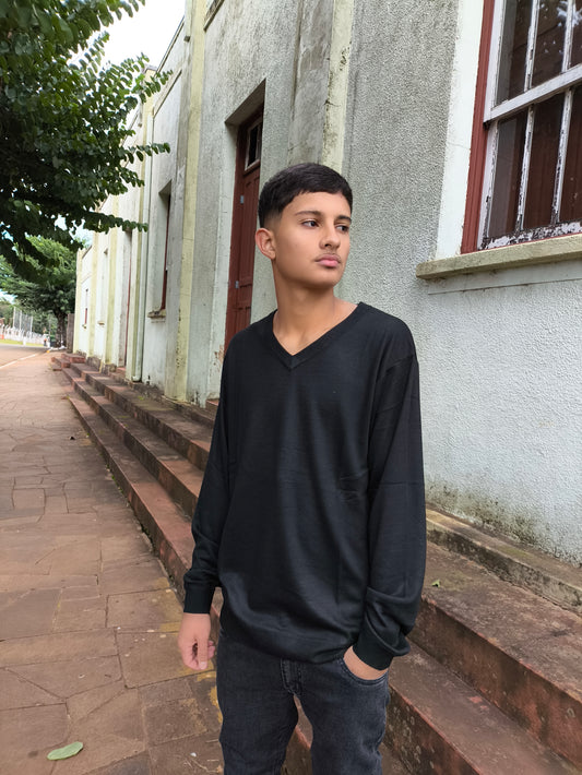 Suéter Masculino Casual em Malha Confortável para Inverno