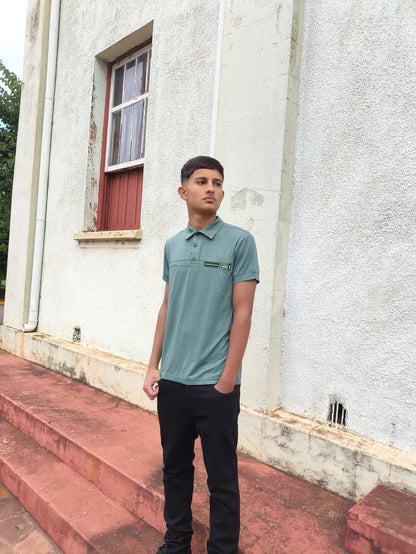 Camiseta Polo Masculina Casual com Gola Clássica e Caimento Confortável Verde
